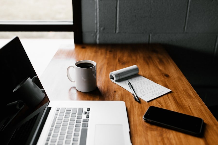 A quiet desk setup where a service business handles its bookings