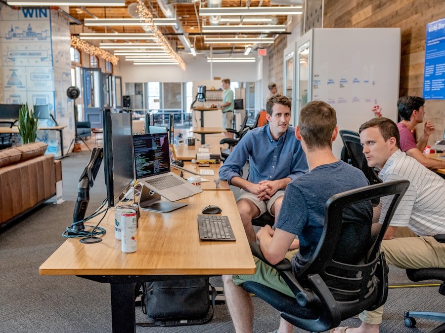 An open-plan agency workspace