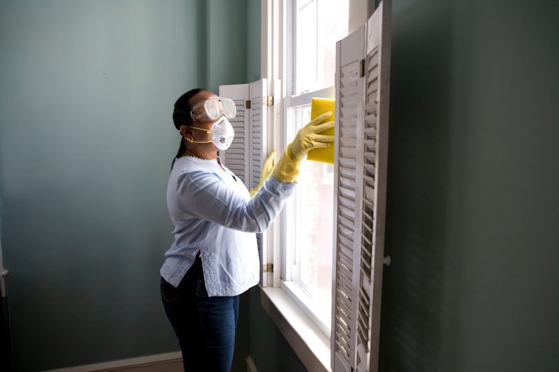 A home services technician working on site